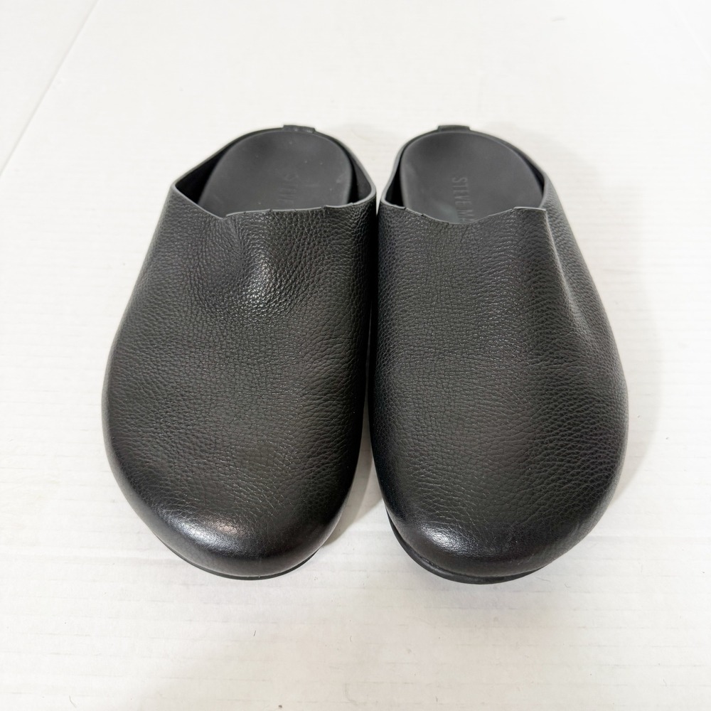 Steve Madden Womens Fern Black Leather Minimalist Casual Slip On Mule Size 7 - Picture 3 of 7
